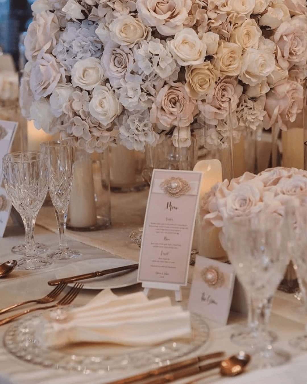 Modern Rose Gold Wedding Decor