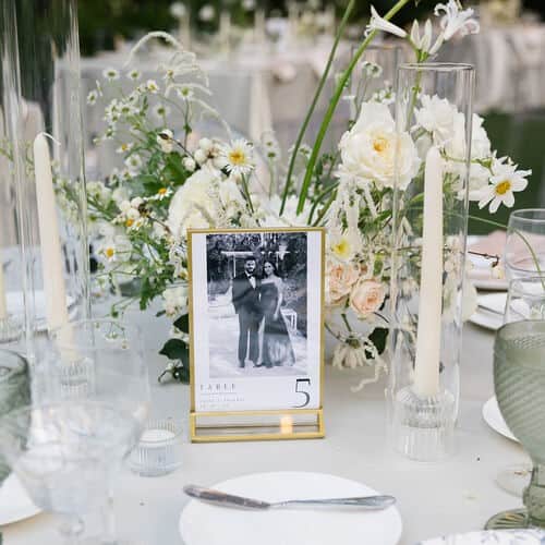 Photo frame table numbers