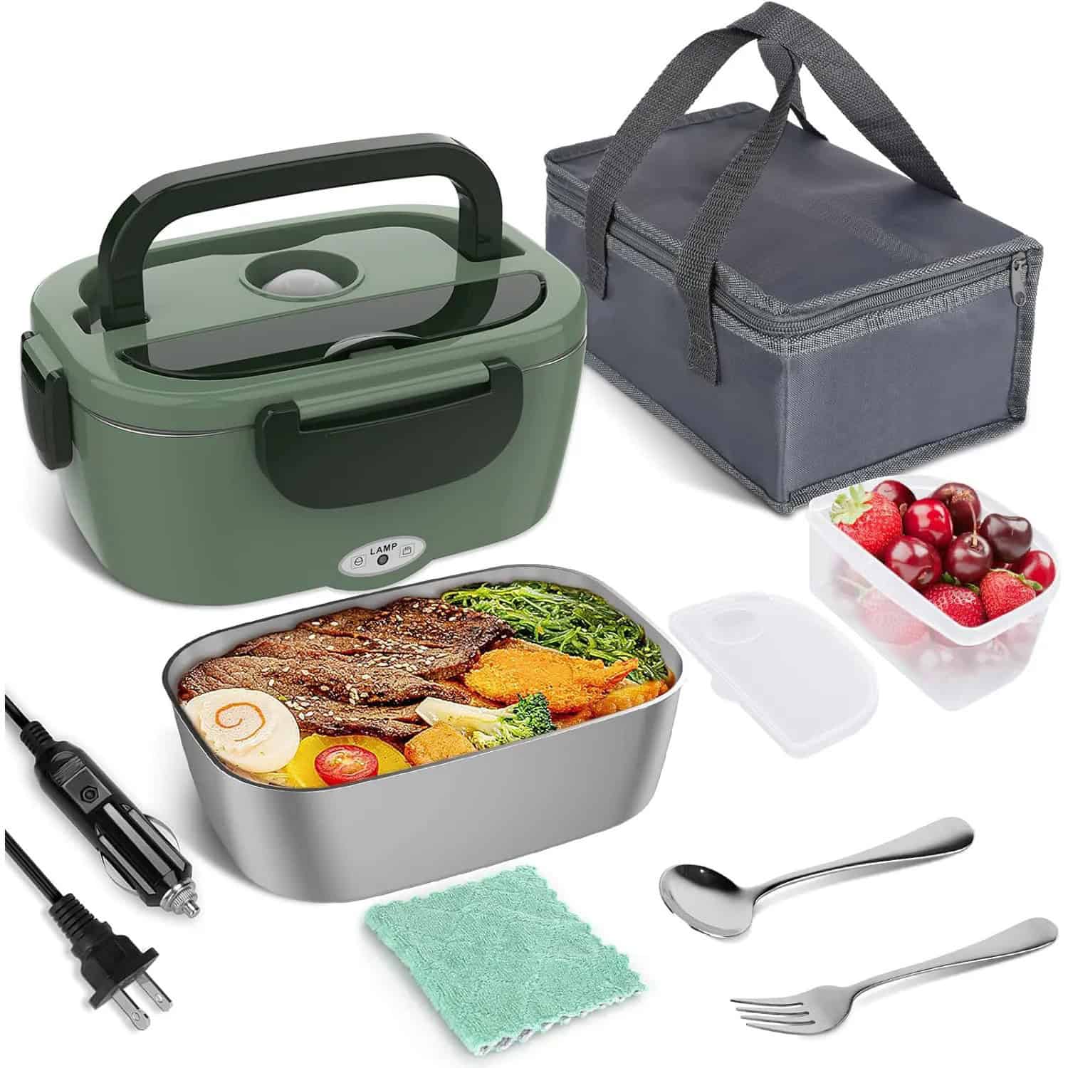 2 in 1 Portable Heated Lunch Box