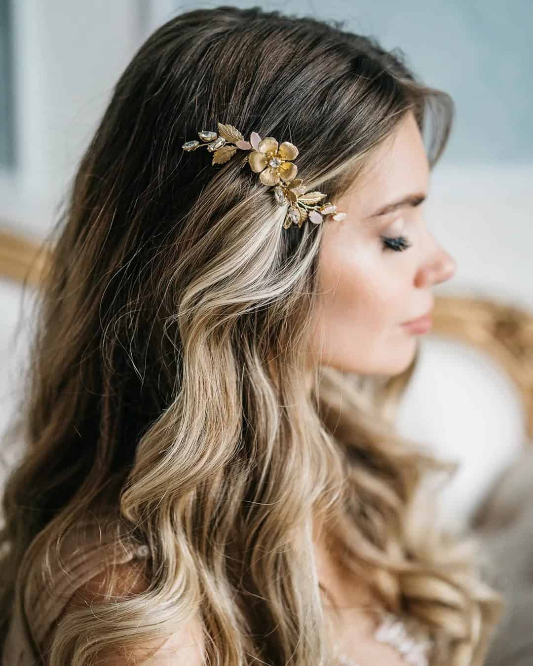 Gold Barrette for Wedding