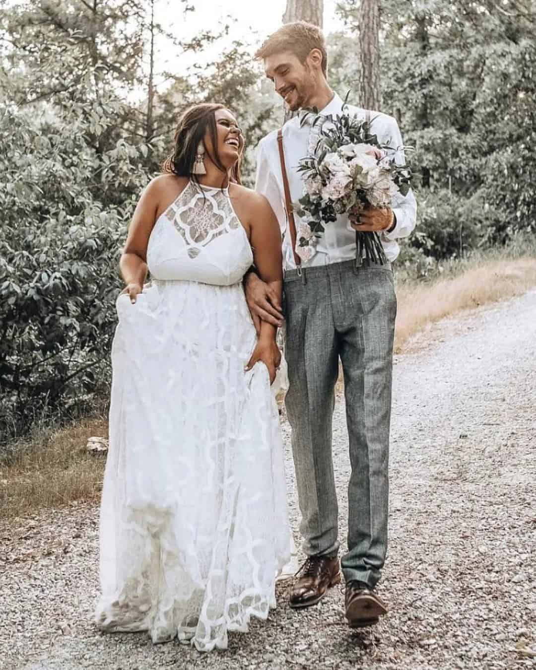 Bohemian Plus Size Wedding Dresses