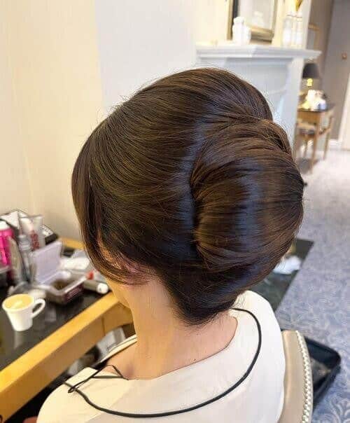 16 Plain French Twist with Teased Top