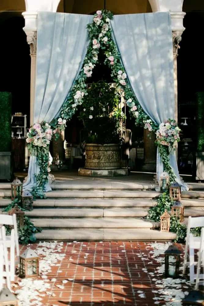 Blue Wedding Entrance Decor