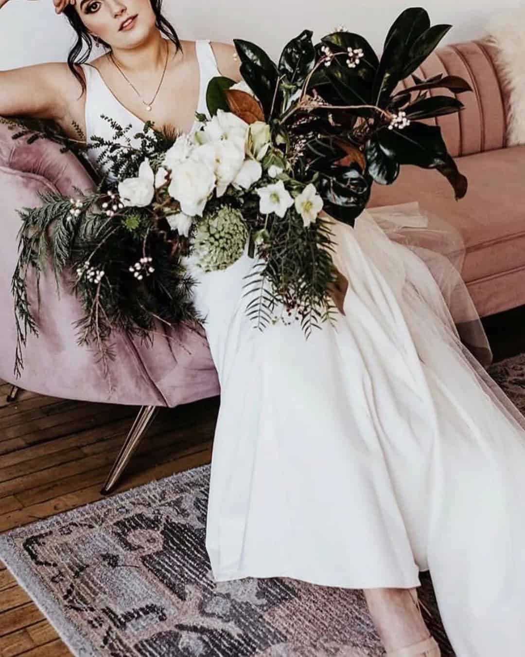 Cascading Bridal Bouquets