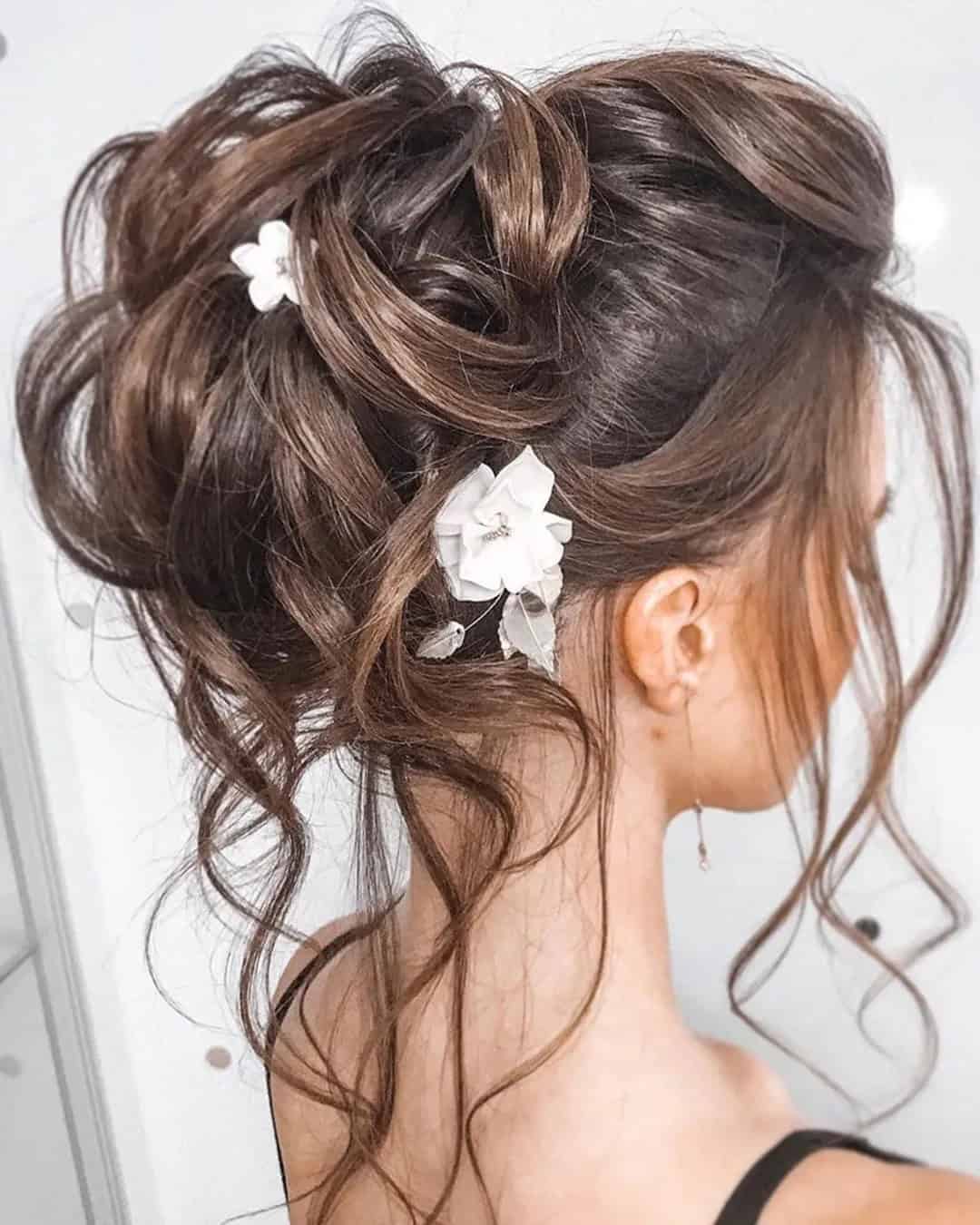 Relaxed Loose Updo Wedding Day