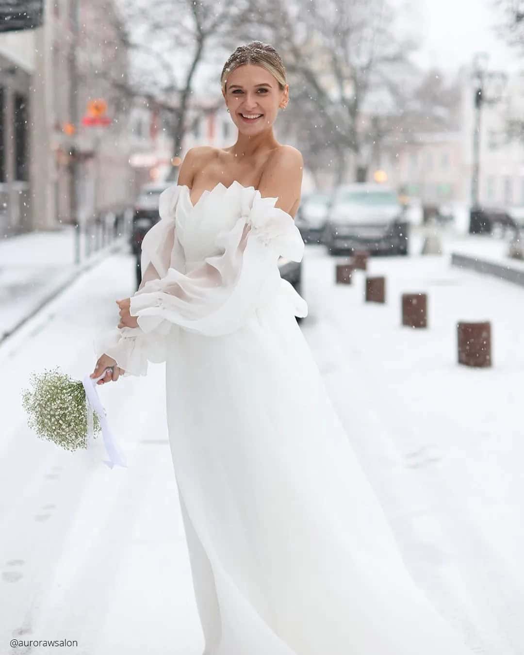 Long-Sleeve Winter Wedding Dresses