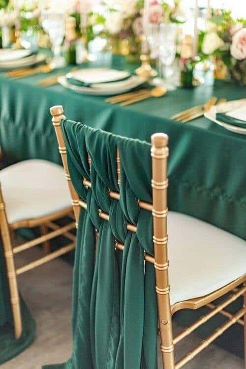 Satin chair decor