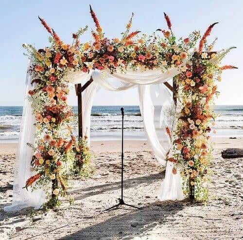 An arch of flowers