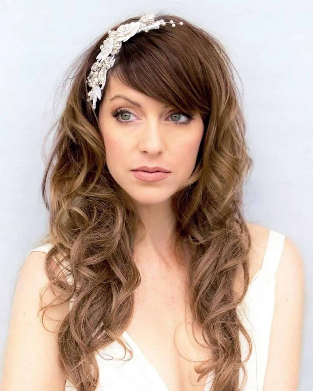 Accessories For Bridal Hairstyles With Bangs