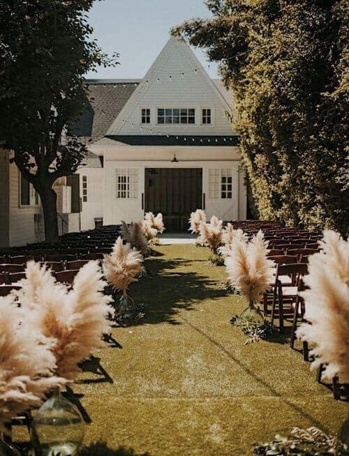 Pampas Grass Aisle