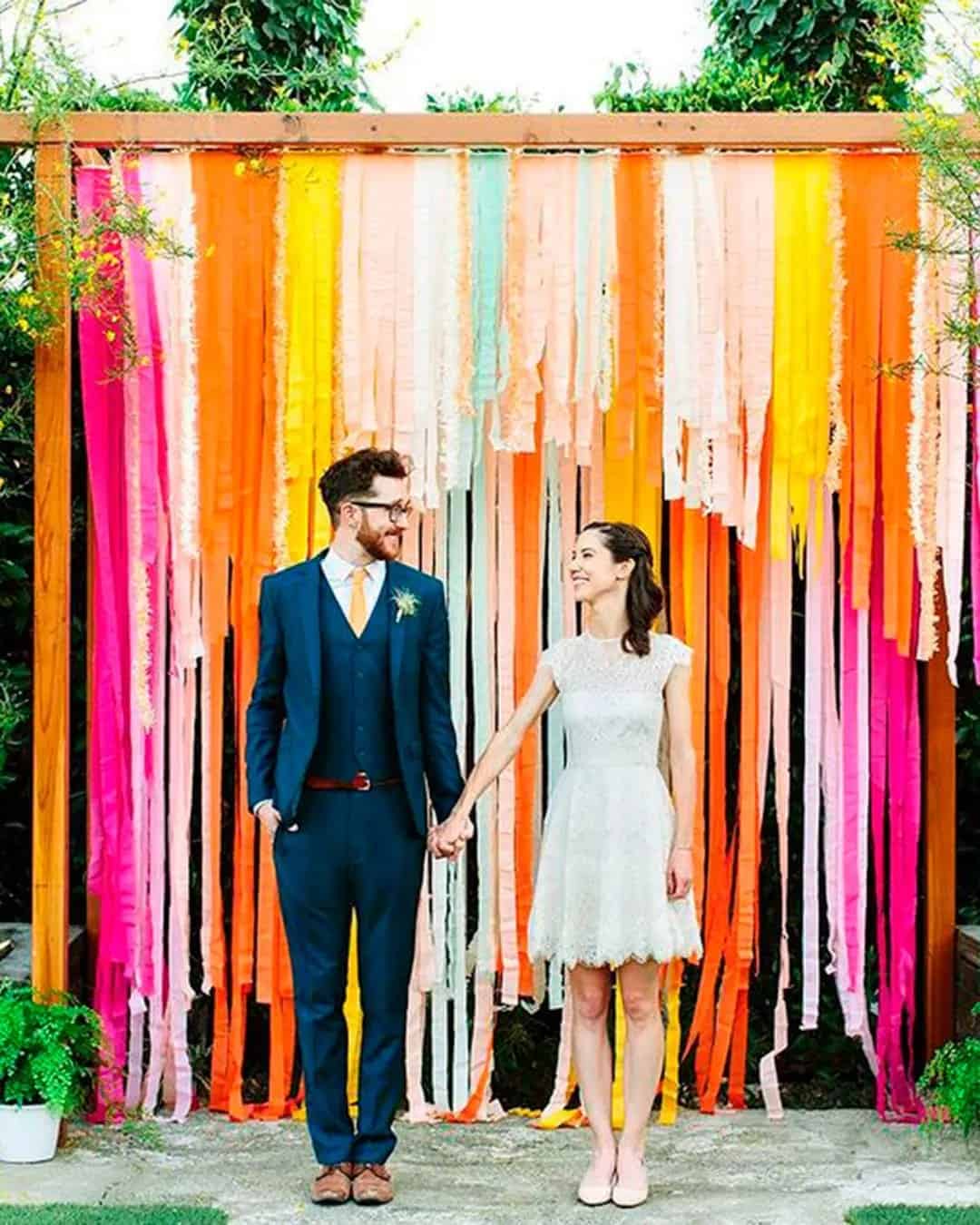 Backdrop With Garlands