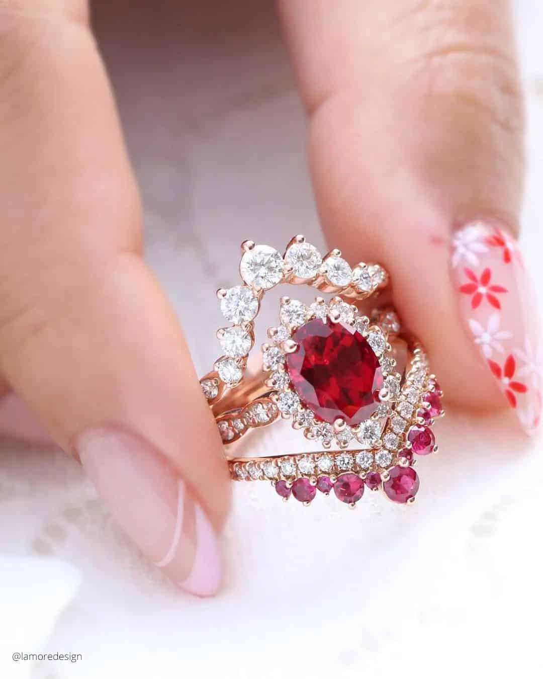 Ruby Anniversary Rings