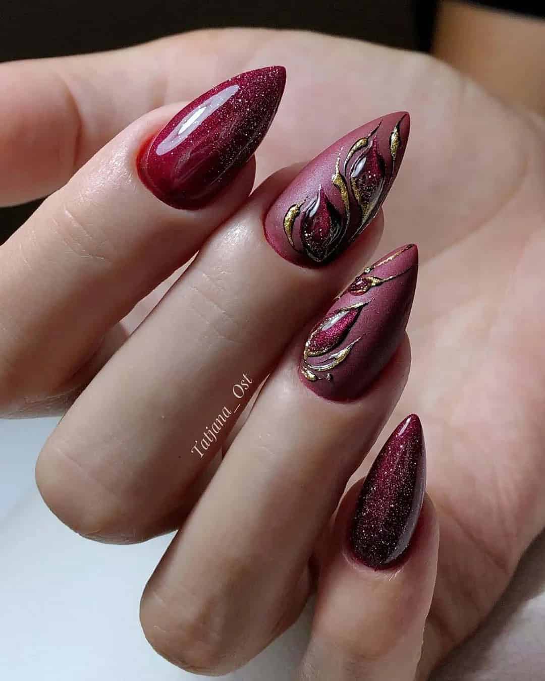 Burgundy And Gold