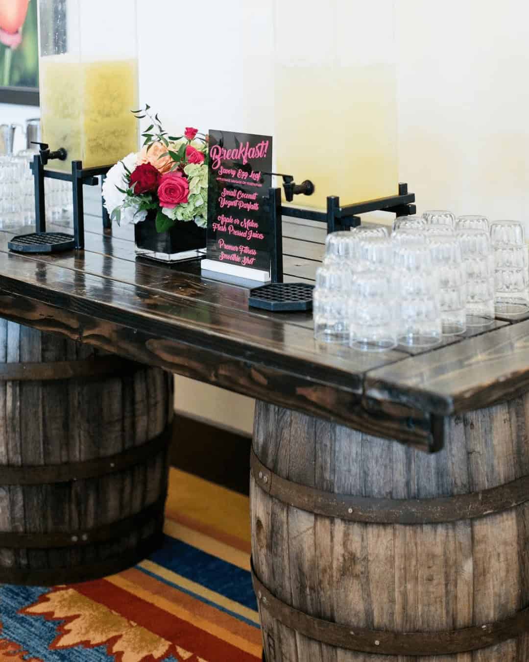 Classic Rustic Side Tables For Drinks