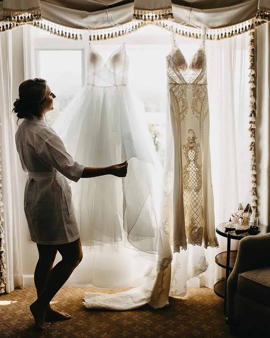 Hanging Wedding Dress