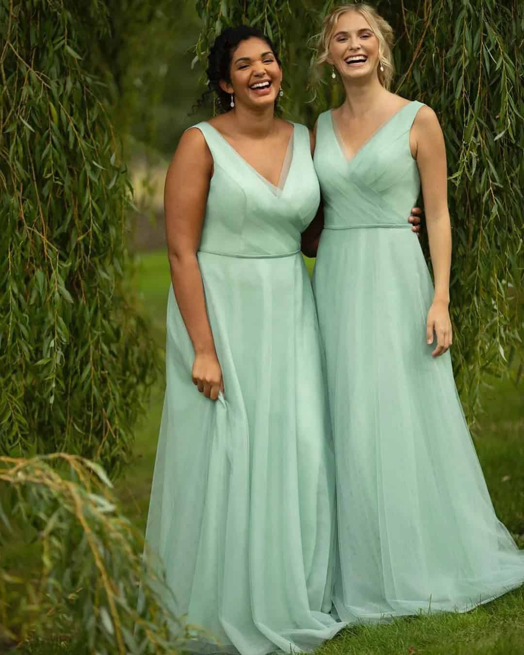 Mint Green Colored Gowns