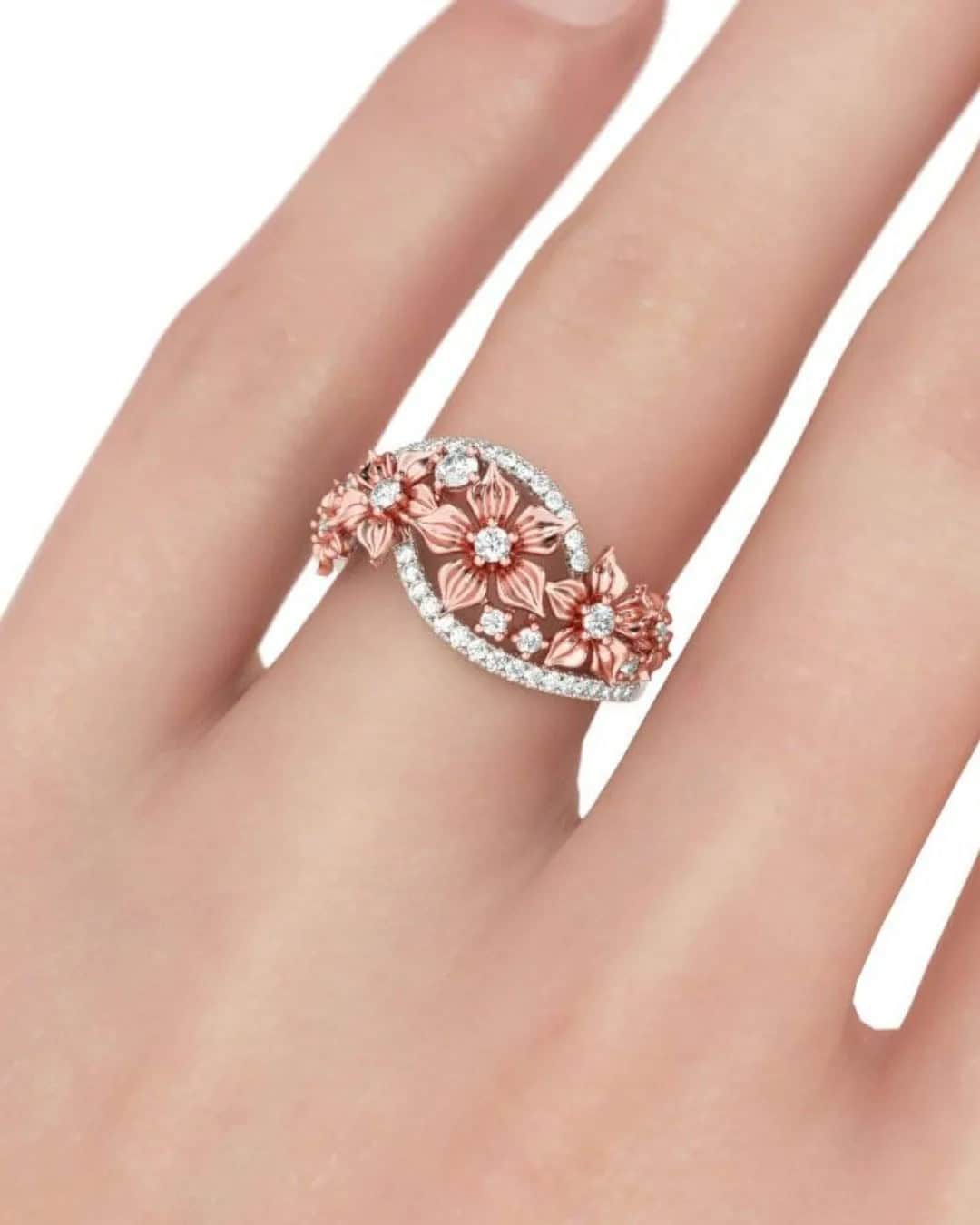 Flower-Inspired Engagement Rings