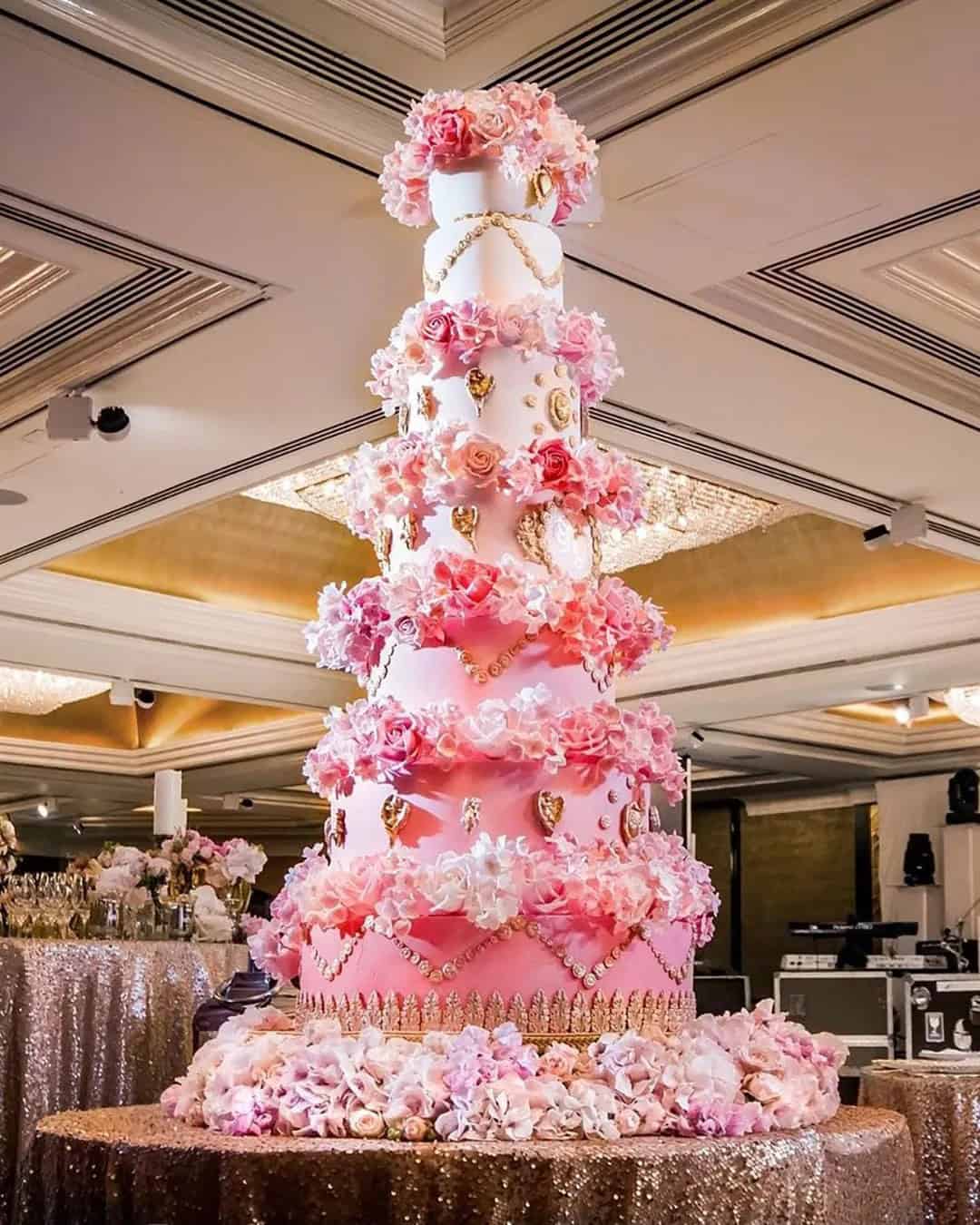 Luxury Wedding Cakes With Flowers