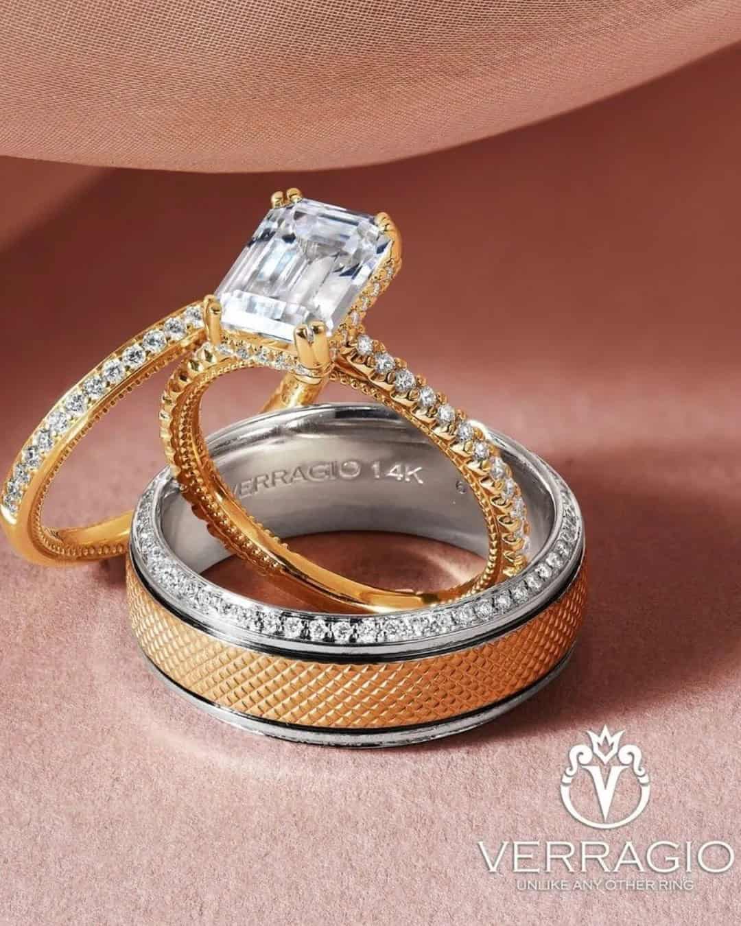 Modern Diamond Wedding Ring Sets