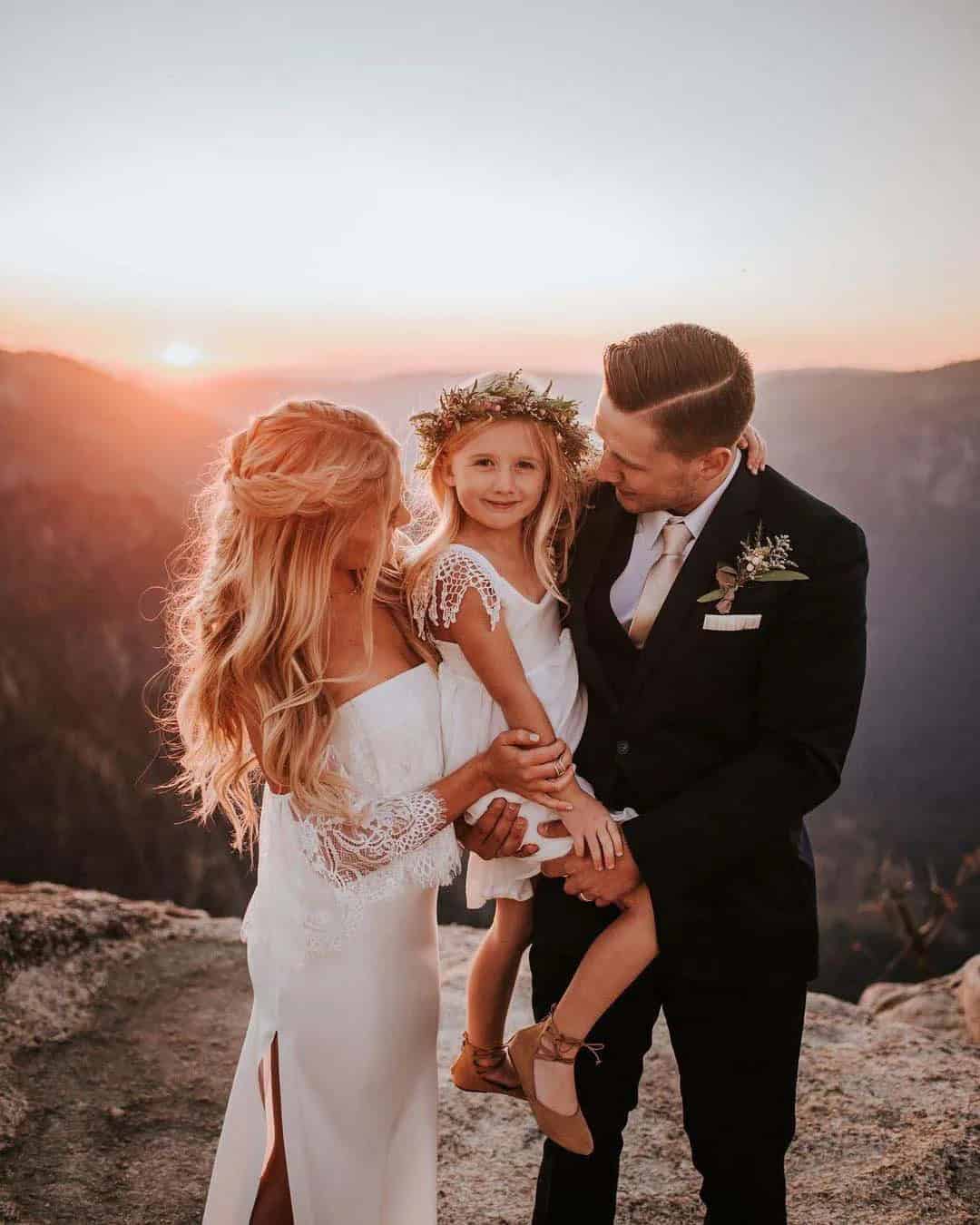 Groom and Bride with Little Cuties