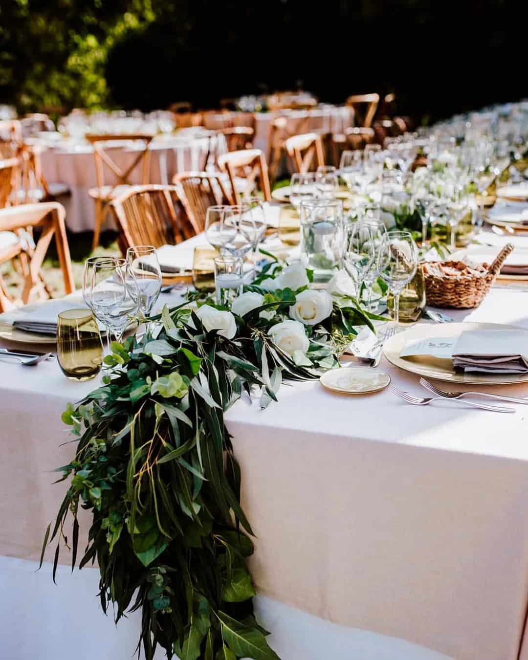 Greenery table decor