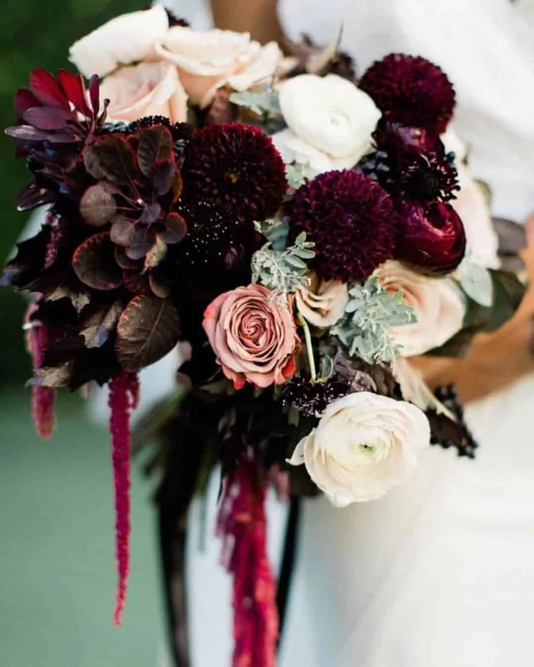 Round Black Wedding Bouquets