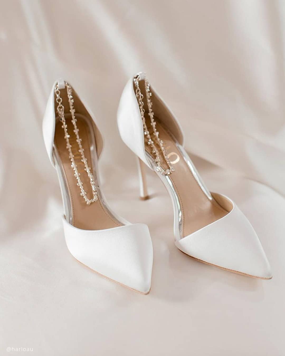 White Low Heel Wedding Shoes