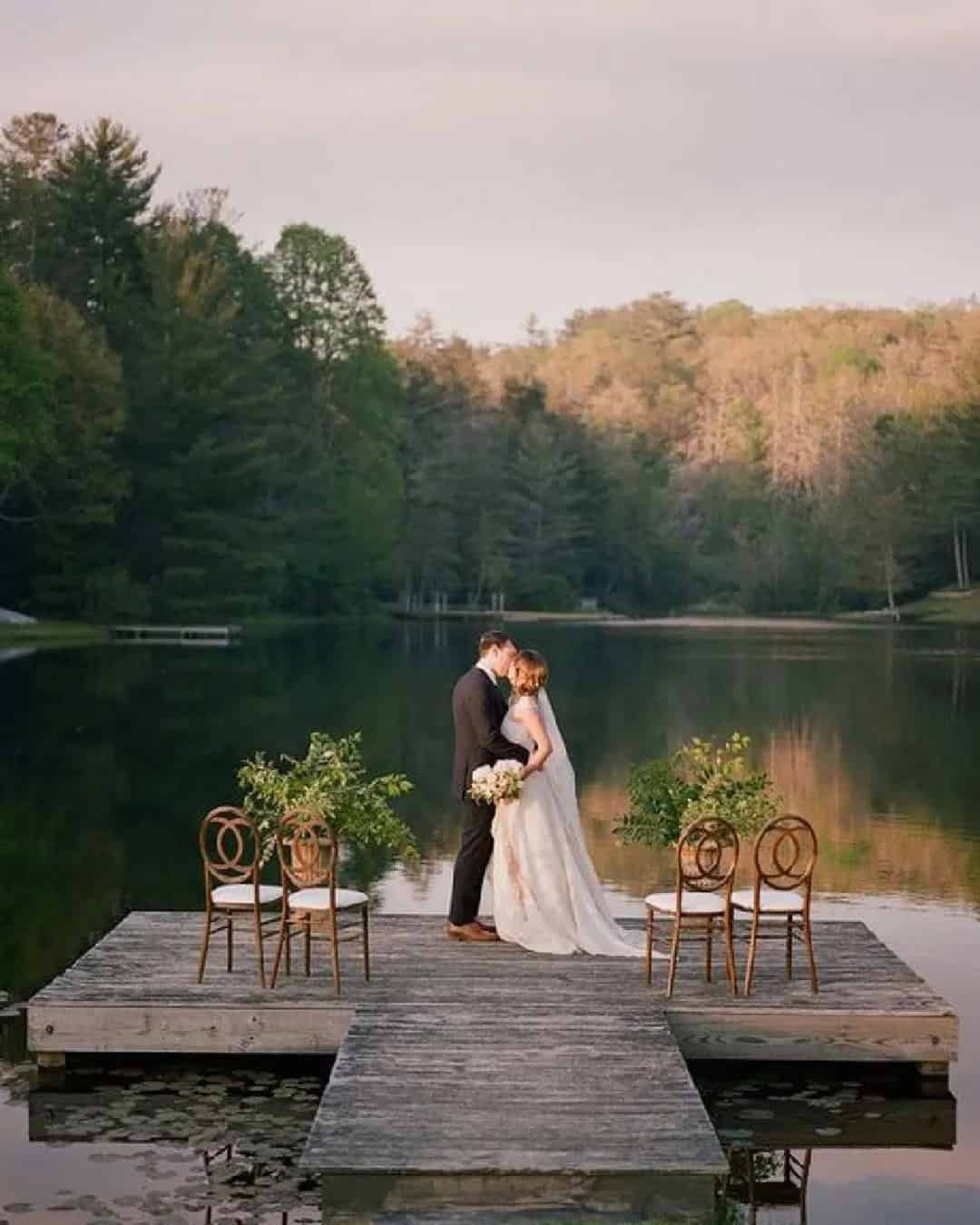 An Atmospheric Dock Wedding