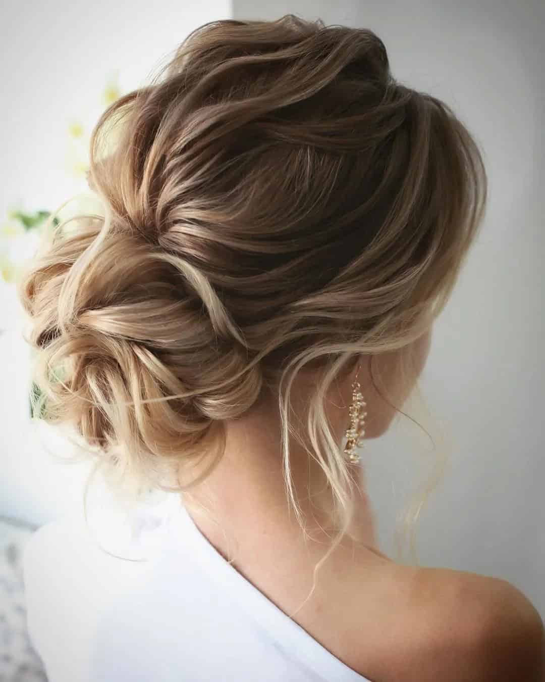 Relaxed Loose Updo Wedding Day