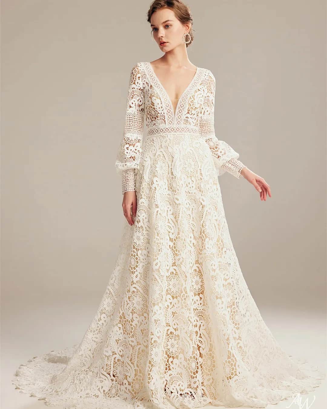 Lace Floral Dresses For Wedding