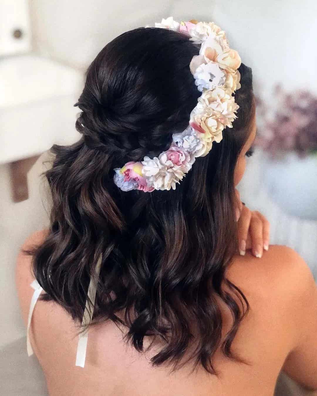 Bridesmaid Hairstyles with Flowers