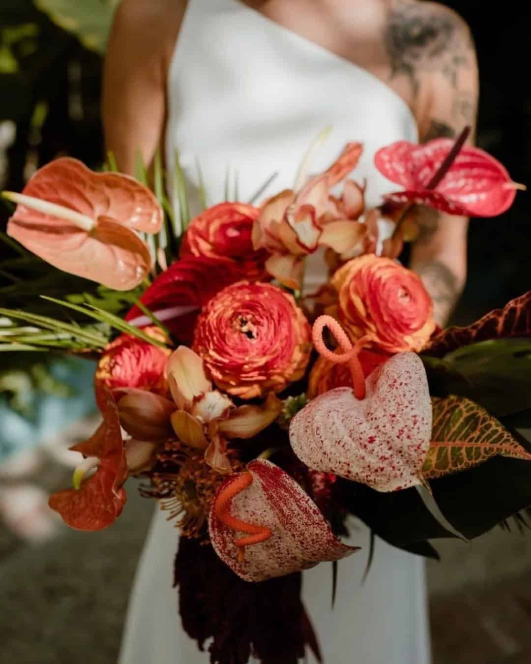 Elegant Tropical Wedding Bouquets