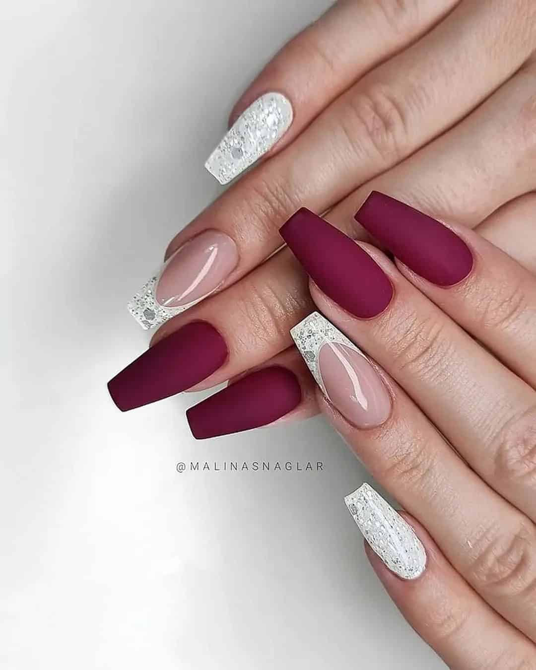 Burgundy And White