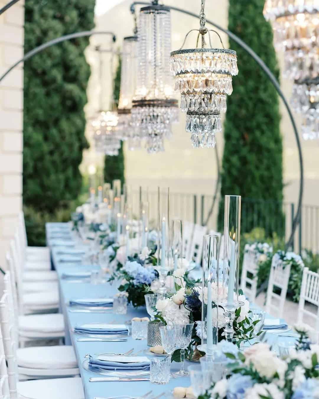 Reception Decorations In Tiffany Blue