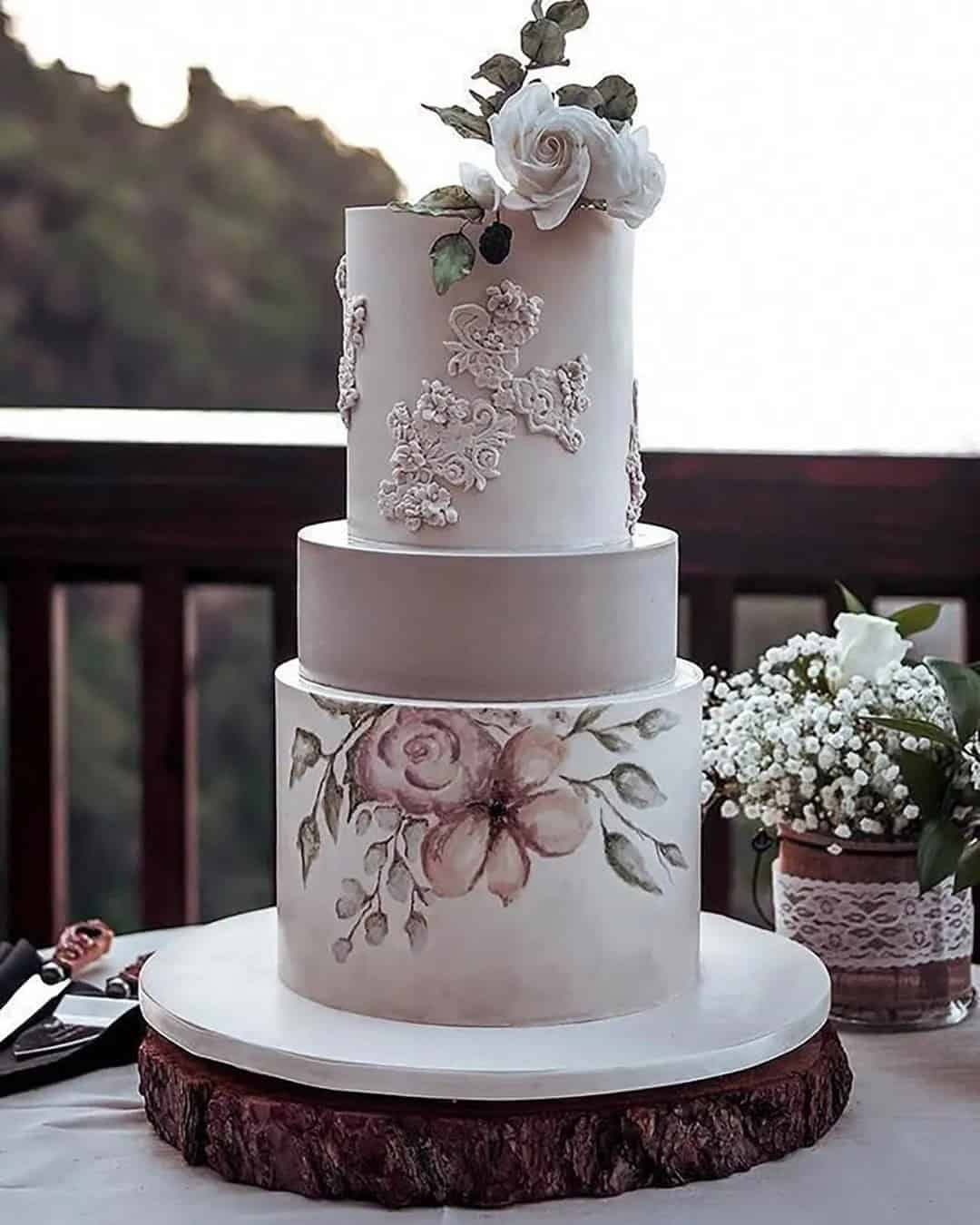 Hand-Painted Wedding Cakes