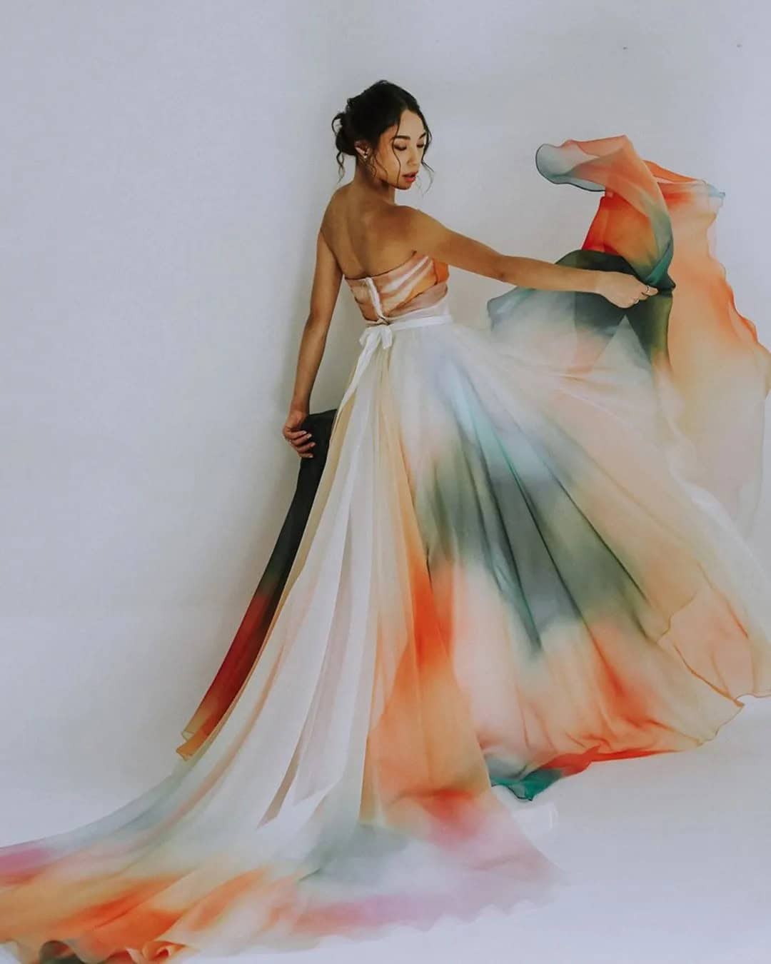 Ombre Wedding Dresses Colored