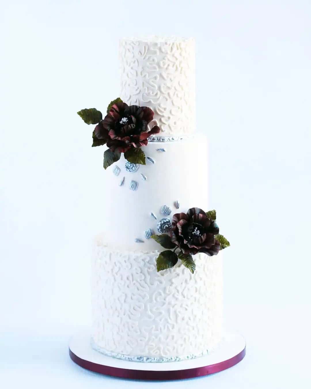 Wedding Cake Flowers In Black