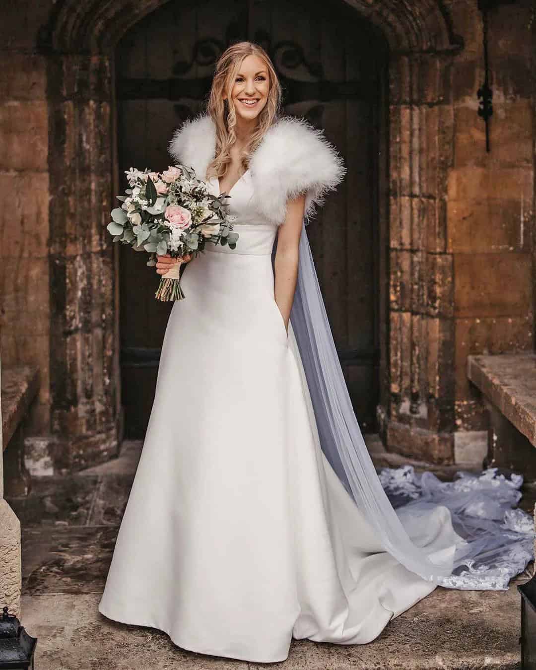 Simple Winter Bridal Gowns