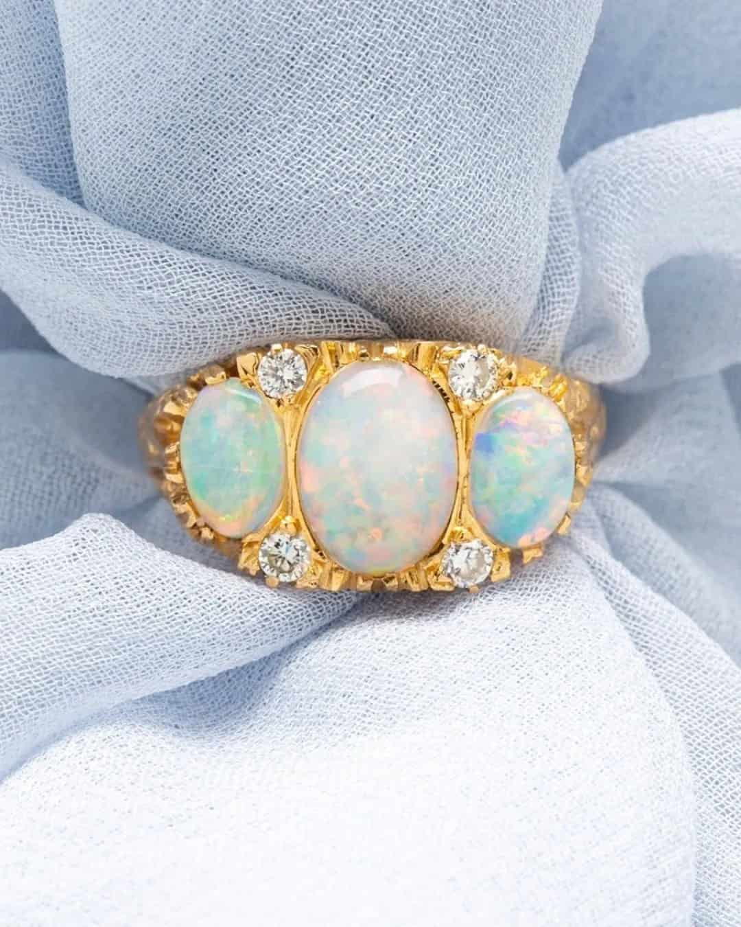 Vintage Opal Engagement Rings