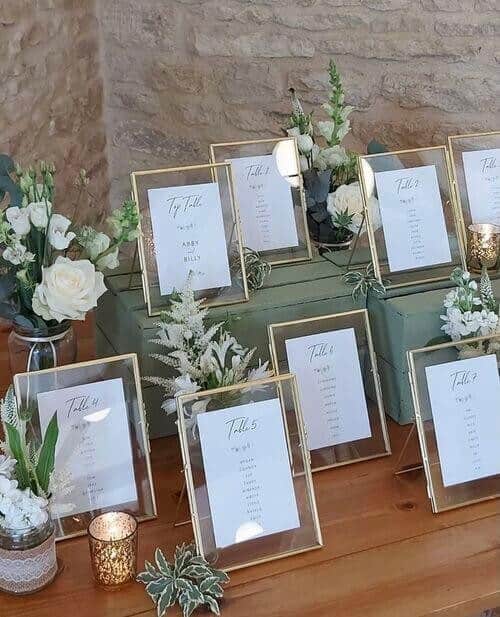 Picture frames and florals