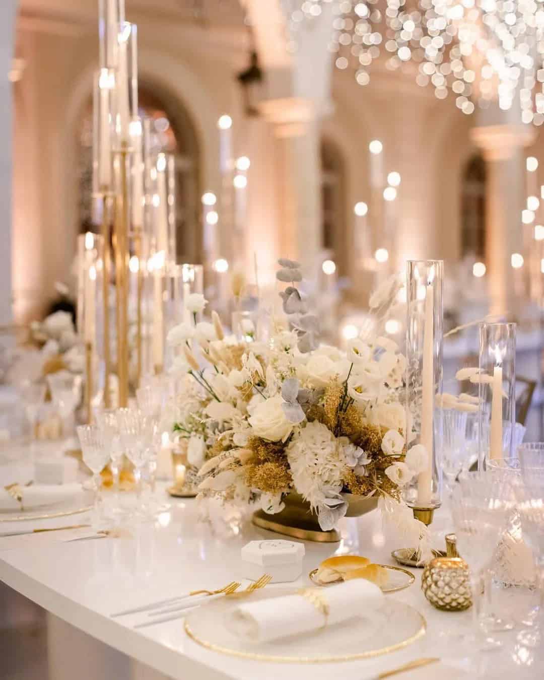 Floral Centerpiece In Gold