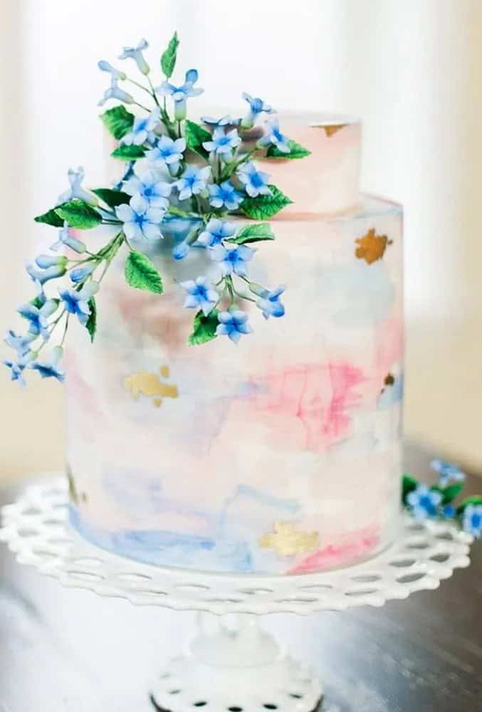 Watercolor & Hand Painted Wedding Cakes