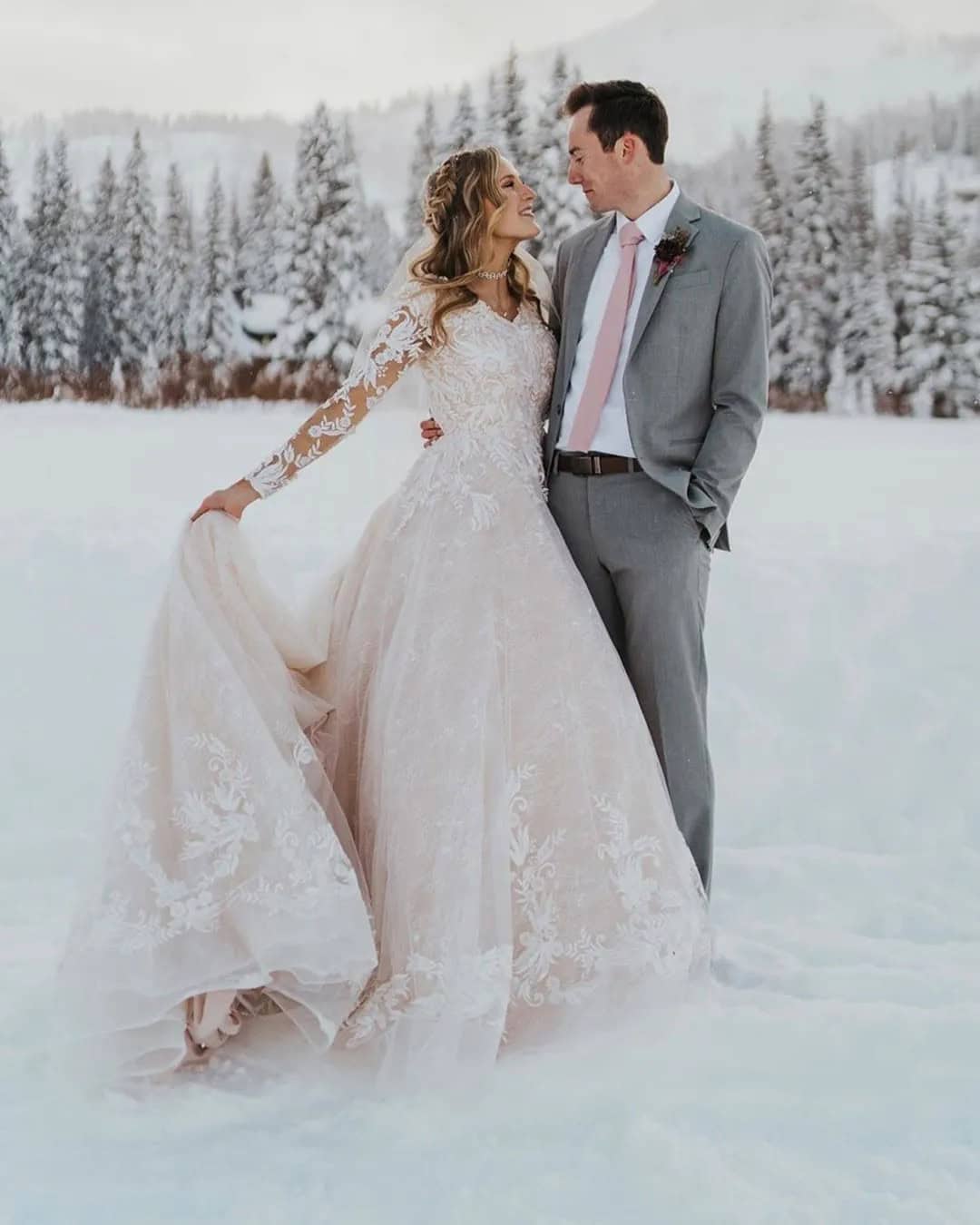 Lace Winter Bridal Dresses