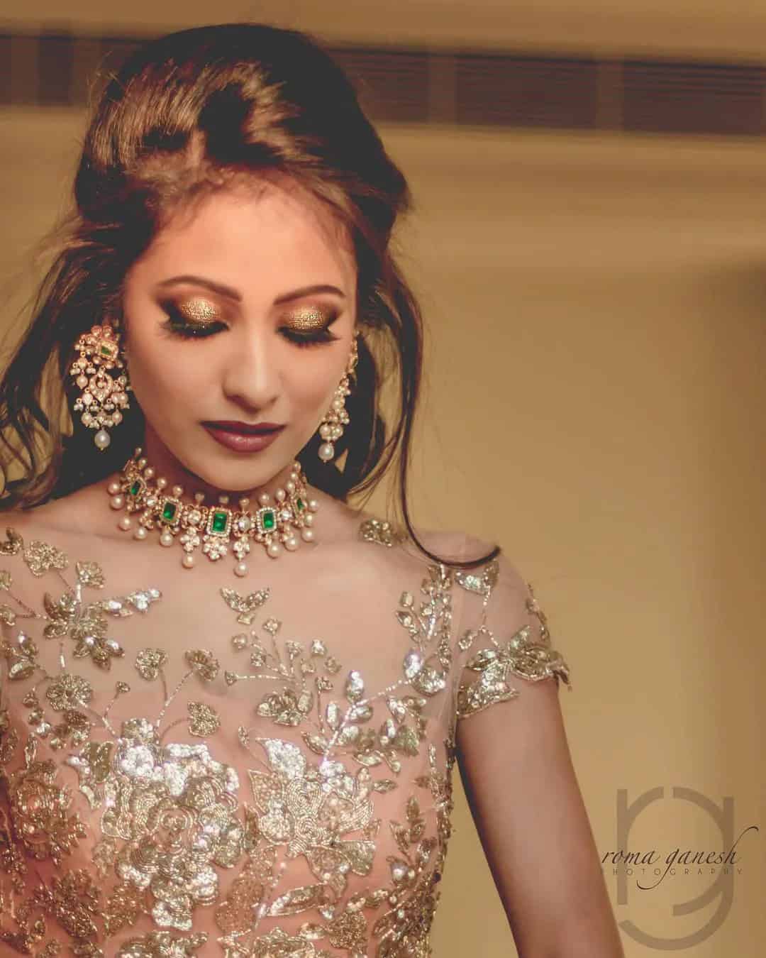 Metallic Tones Indian Bridal Makeup