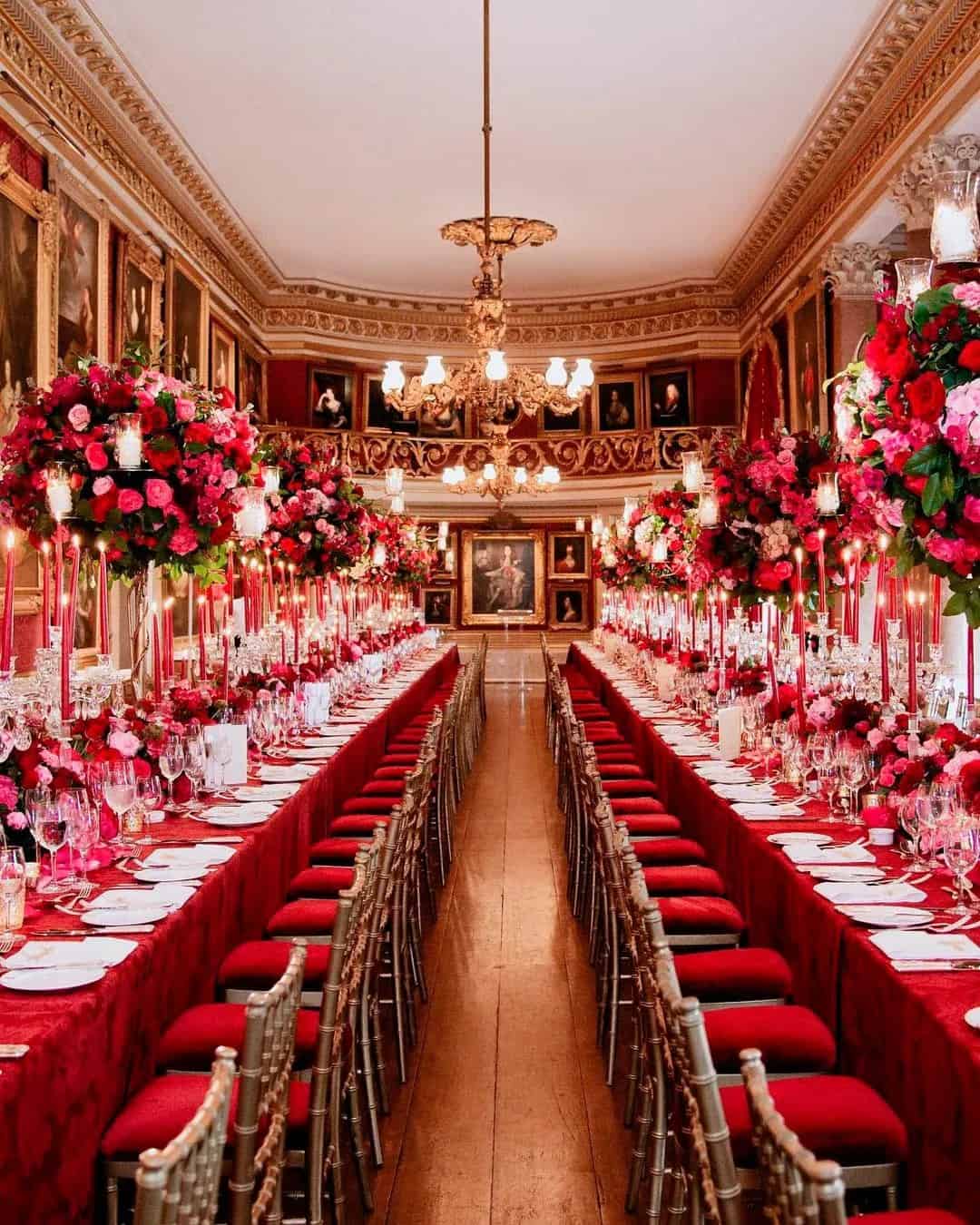 Red And White Wedding Reception Ideas