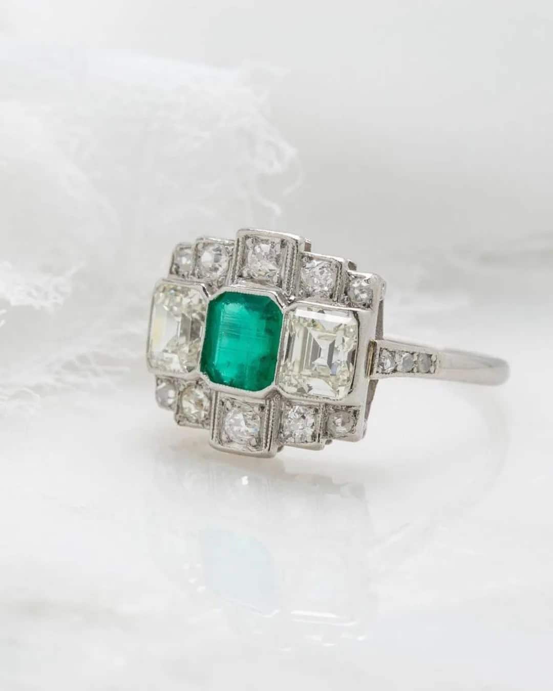 Vintage Emerald Engagement Rings