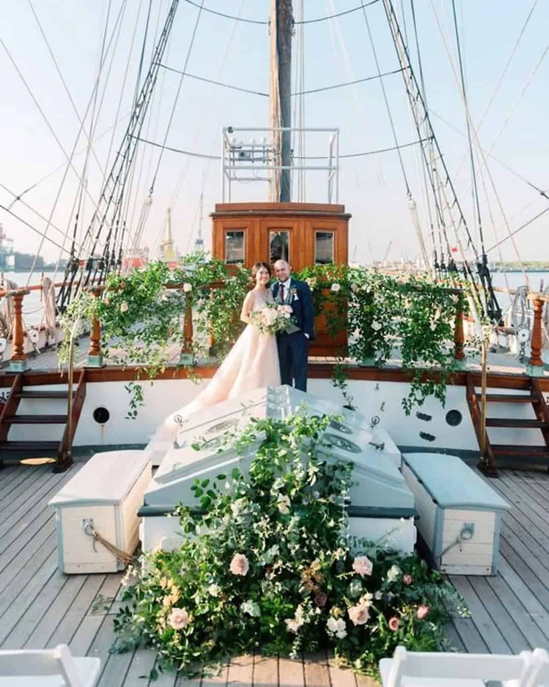 Intimate Wedding Aboard A Sailboat