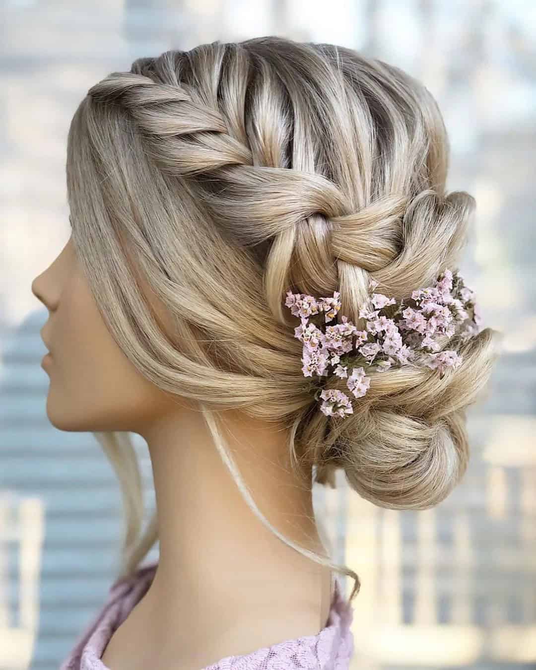 Braided Wedding Hairstyles With Flowers