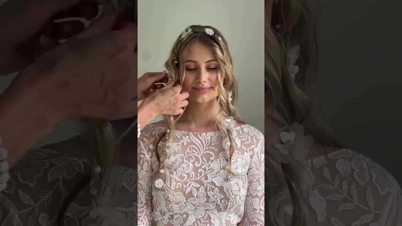 Wedding Half Up Half Down Hairstyle On Curly Hair