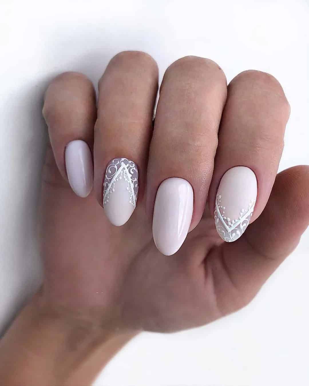 Lace Wedding Nail Art